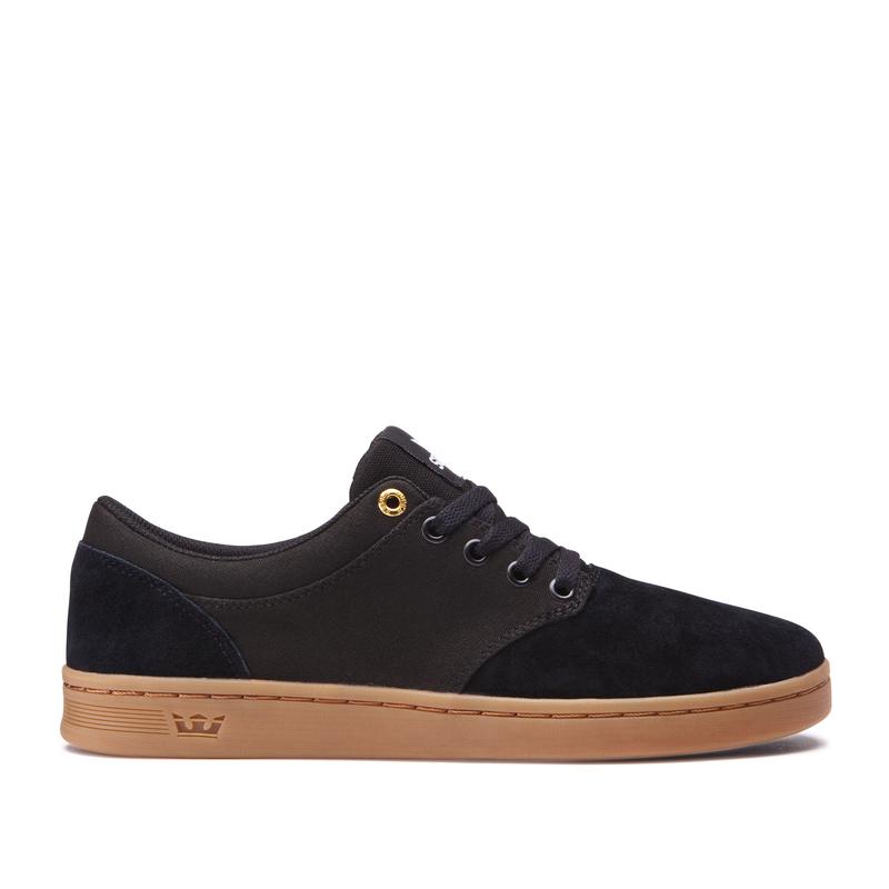 Buty Supra CHINO COURT - Sneakersy Niskie Męskie - Czarne (BSEQ-13852)